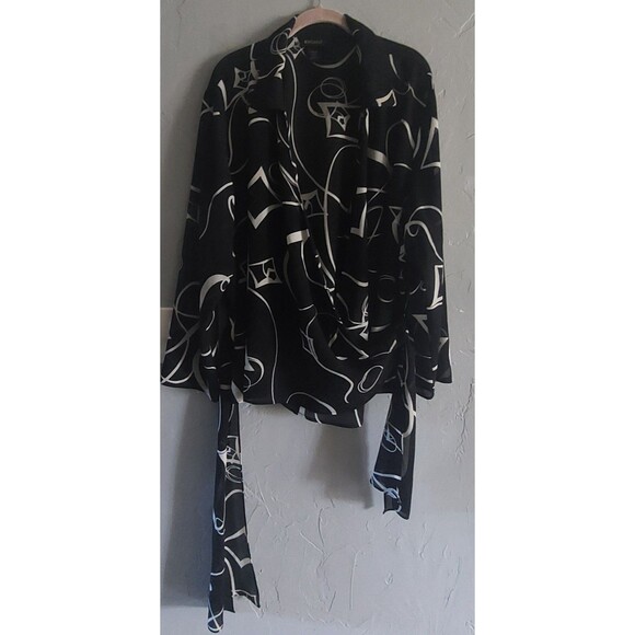 Lane Bryant  Tops  Blouse 26/28,Women, Polyester, Made In USA.cross In Front - Picture 11 of 13